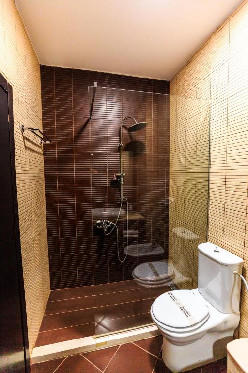 Koupelna v ubytování Hotel Vlora International