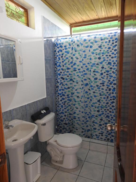 Koupelna v ubytování Quinta El Mamey