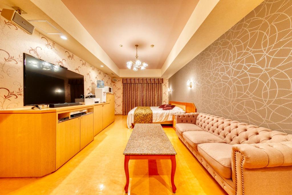 TV a/nebo společenská místnost v ubytování Hotel Luna Otsu (Adult Only)