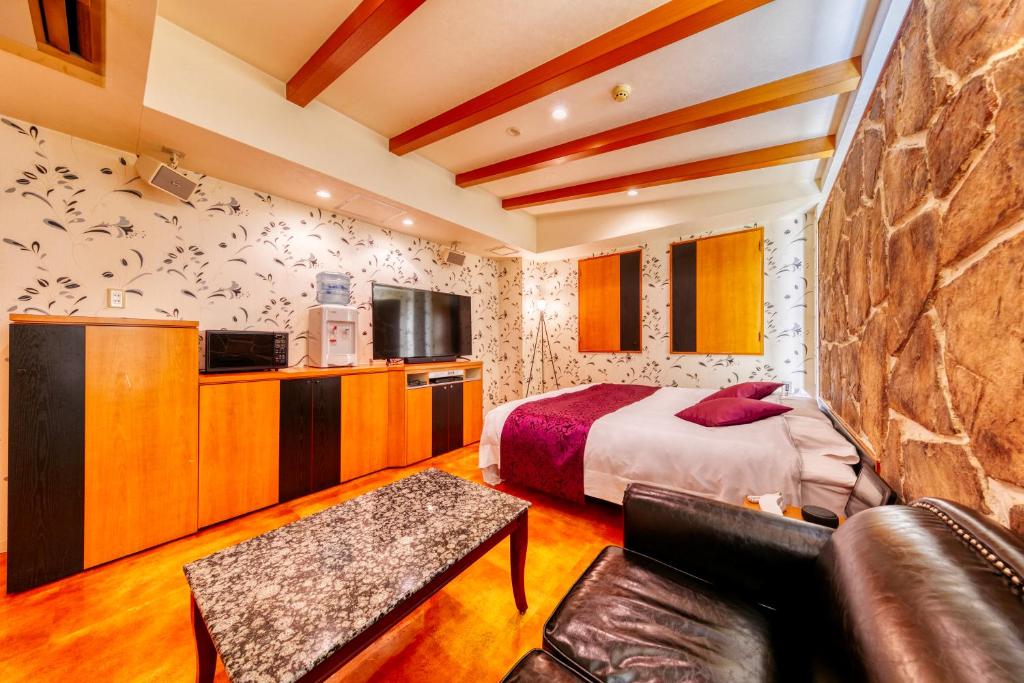 TV a/nebo společenská místnost v ubytování Hotel Luna Otsu (Adult Only)