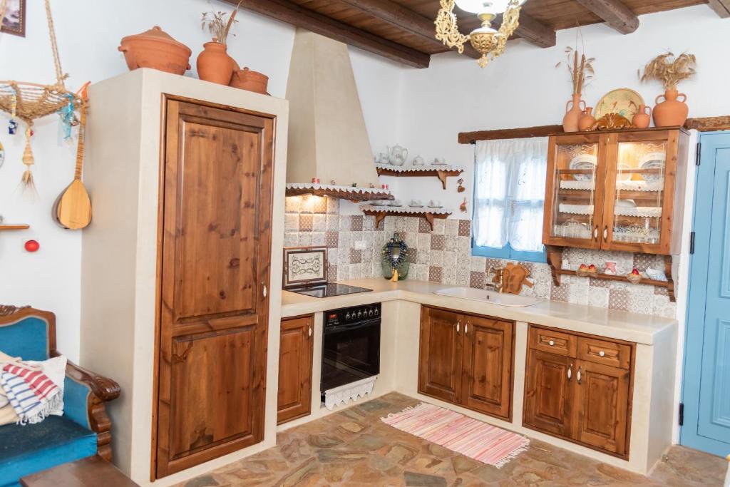 A kitchen or kitchenette at Archontiko Stegna