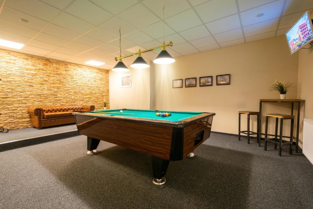Biliár nebo kulečník v ubytování Pension Erdmann - Hotel Garni