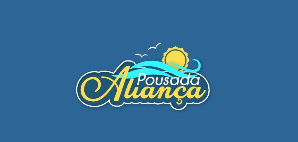 um logótipo para uma ilha de ananás numa onda em Pousada Aliança em Porto de Galinhas