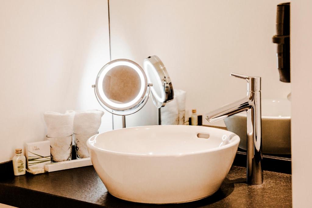 Koupelna v ubytování Hotel Lenderstuben