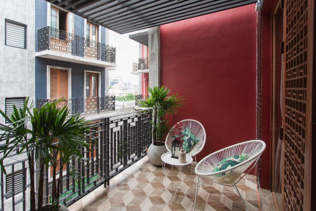 Balkón nebo terasa v ubytování House Of Papa Bangkok Siam