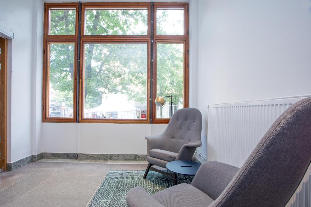 Posezení v ubytování ApartDirect Sundbyberg