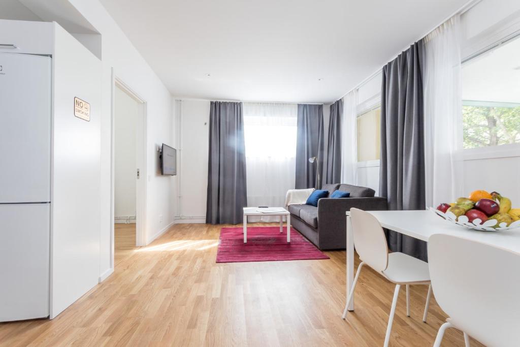 Posezení v ubytování ApartDirect Sundbyberg