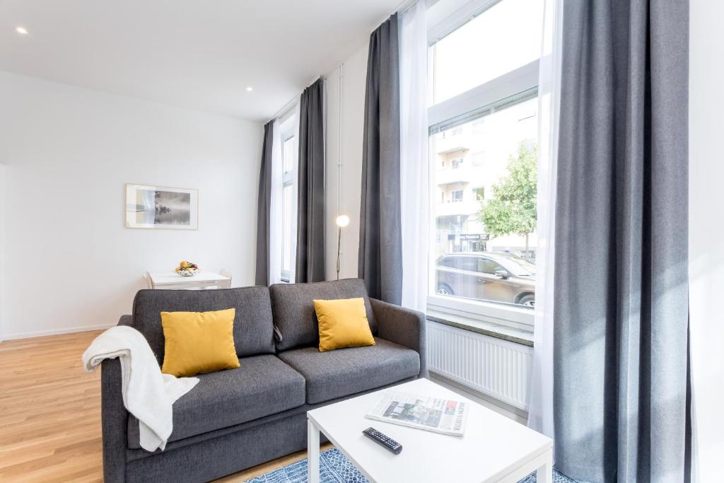 Posezení v ubytování ApartDirect Sundbyberg