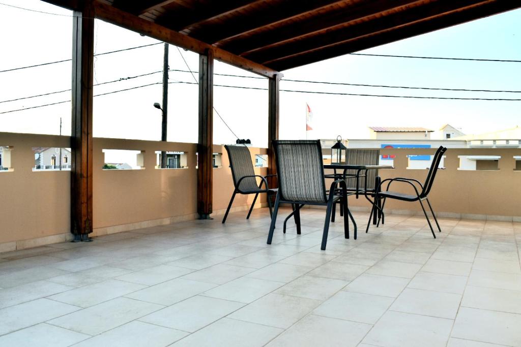 Balkón alebo terasa v ubytovaní Almyrida sea view house