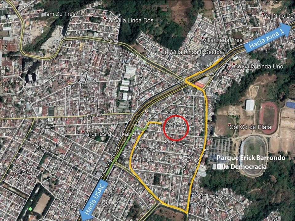 Nespecifikovaný výhled na destinaci Guatemala nebo výhled na město při pohledu z bed and breakfast