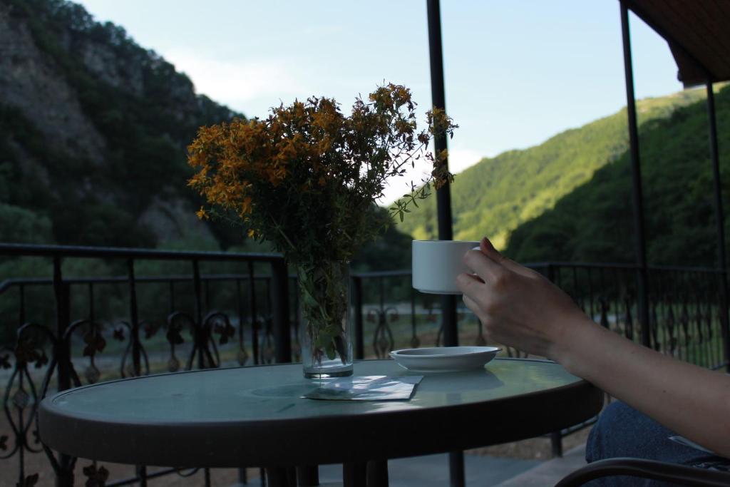 Nespecifikovaný výhled na hory nebo výhled na hory při pohledu z hotelu