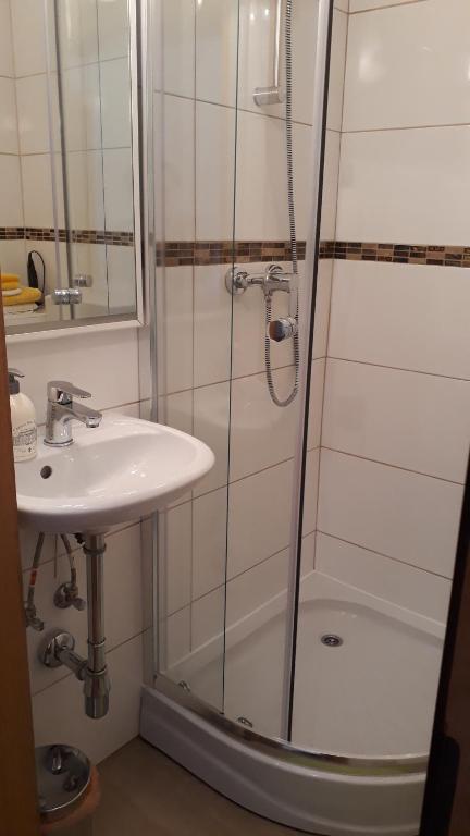 Koupelna v ubytování Haus Sonja