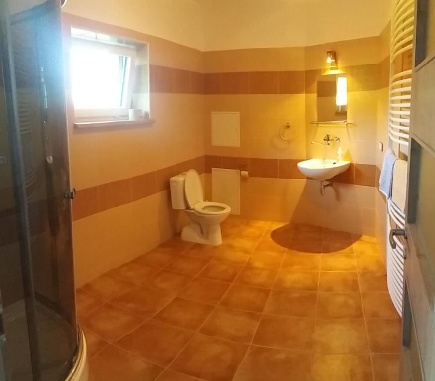 Koupelna v ubytování Penzion Panter
