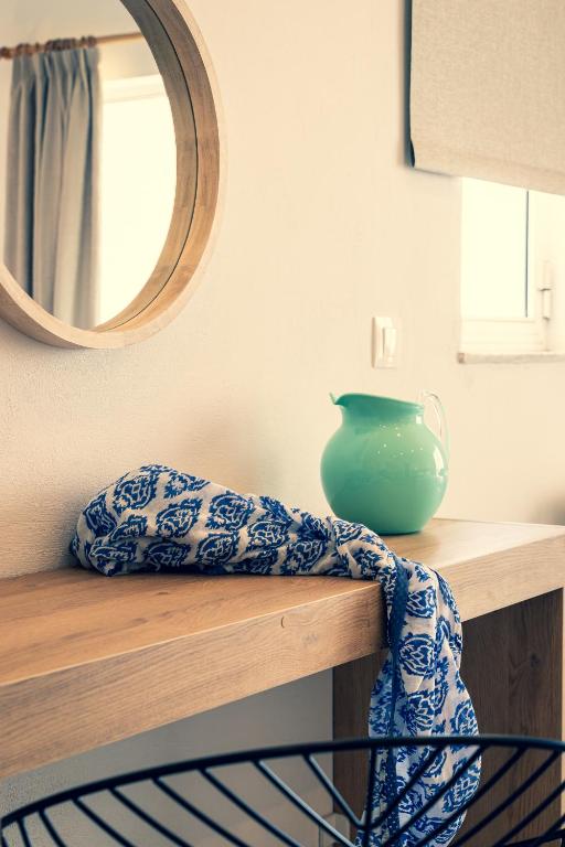 Postel nebo postele na pokoji v ubytování Euphoria Blue studio apartments