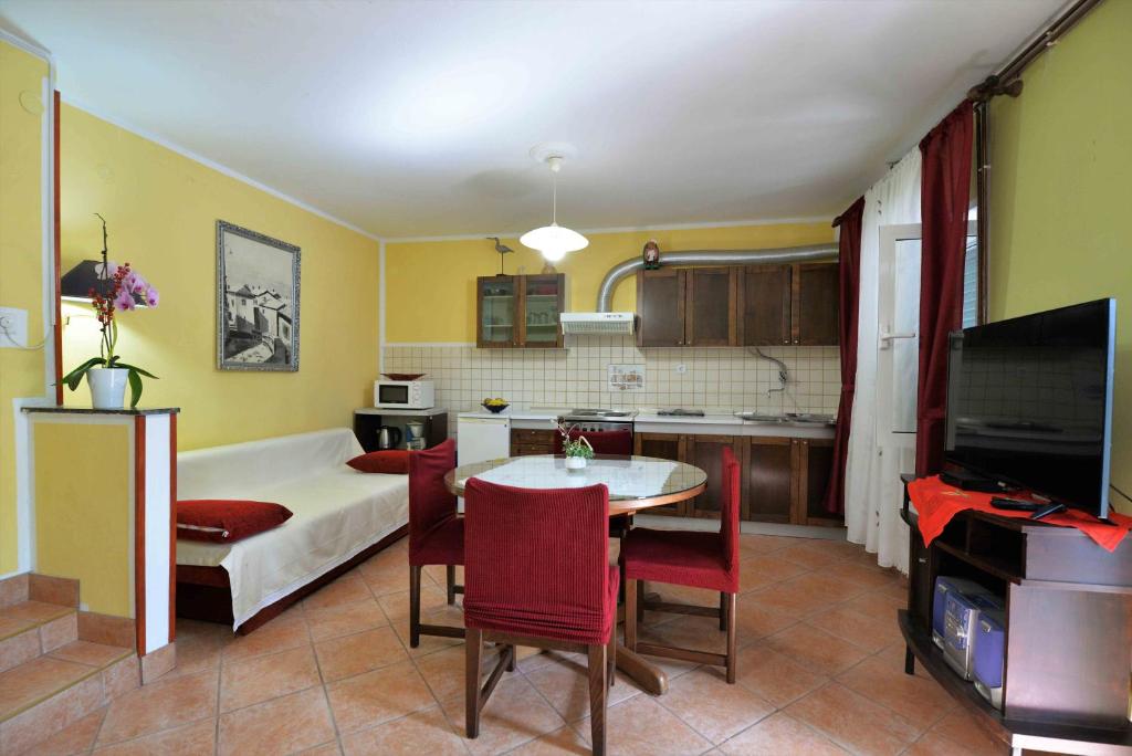 Kuchyň nebo kuchyňský kout v ubytování Apartment Zena