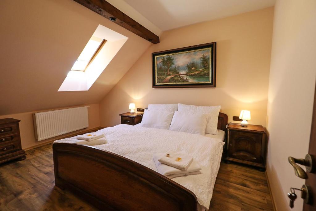 Postel nebo postele na pokoji v ubytování Villa Marie