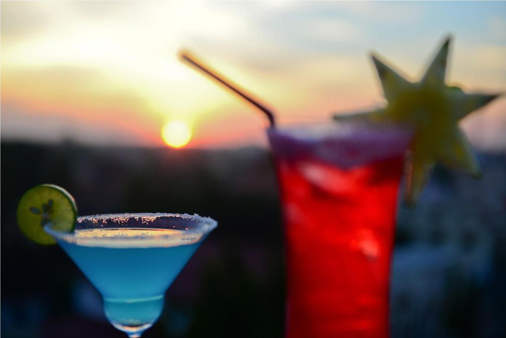 a margarita and a drink with a lime at Royal Crown Hotel & Spa in Siem Reap
