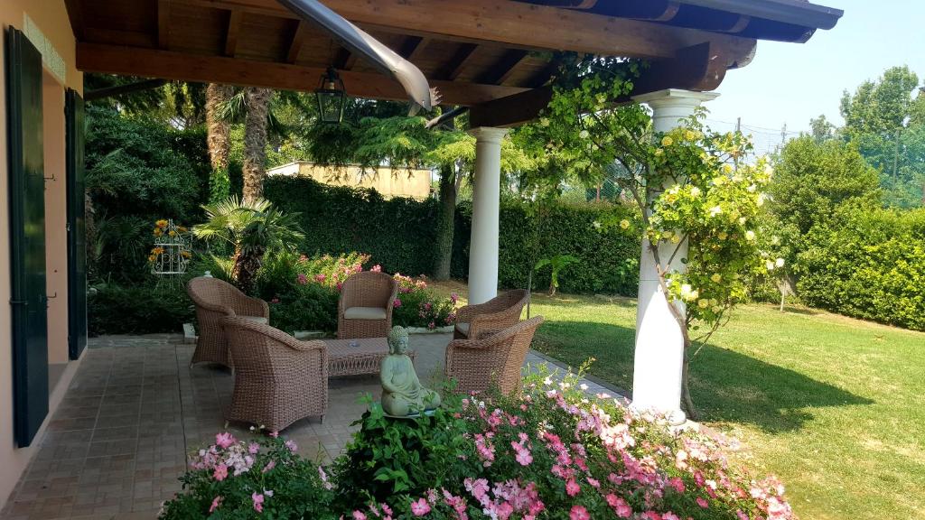 Zahrada ubytování B&B Villa Fiorini