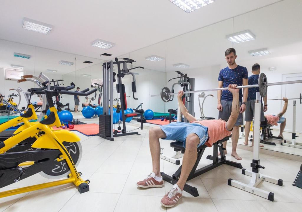 a group of people in a gym at Krk Mobile Homes in Klimno