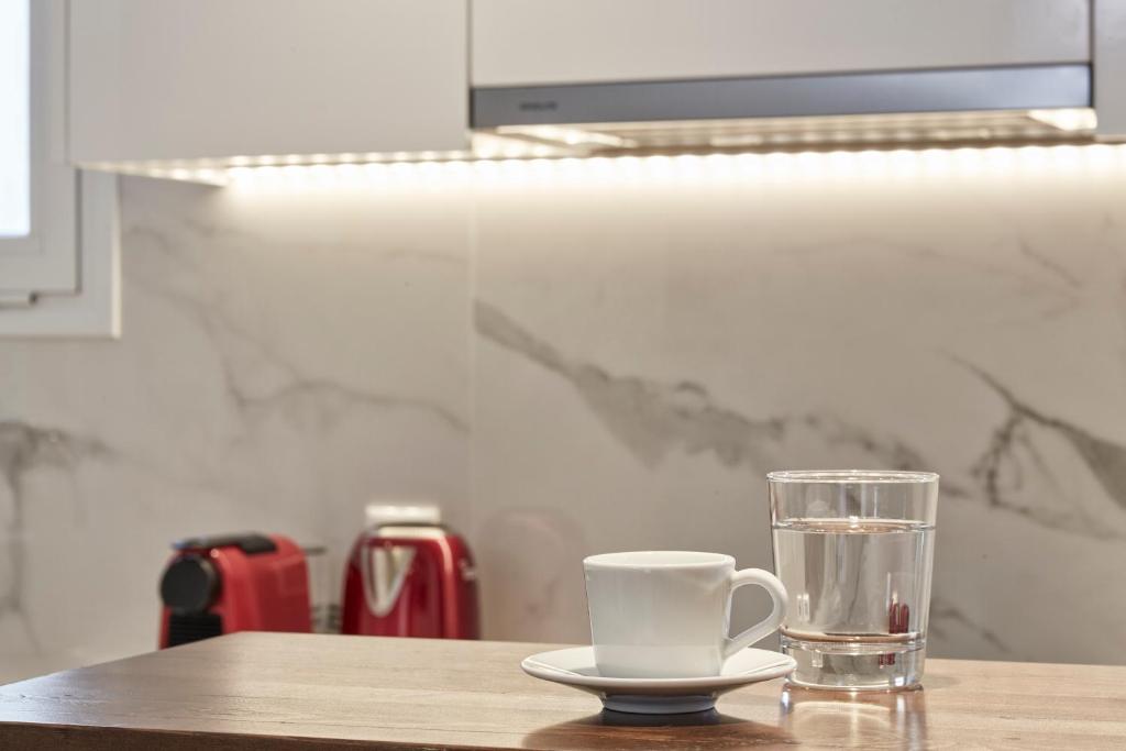 Coffee and tea making facilities at Cozy and Bright 2BD Apartment in Kolonaki
