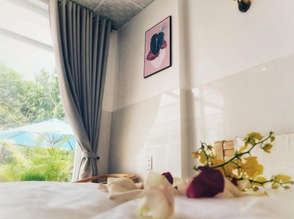 Giường trong phòng chung tại BinhYen Homestay