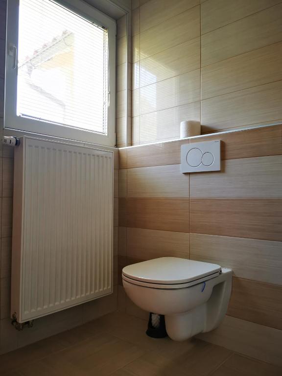 Koupelna v ubytování Apartmaji Tomšič