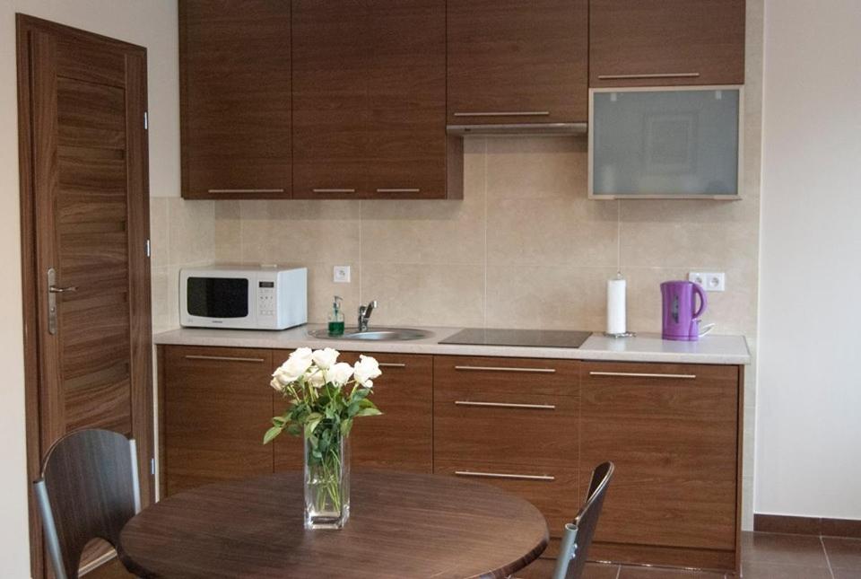 Kuchyňa alebo kuchynka v ubytovaní Apartamenty Giżycko