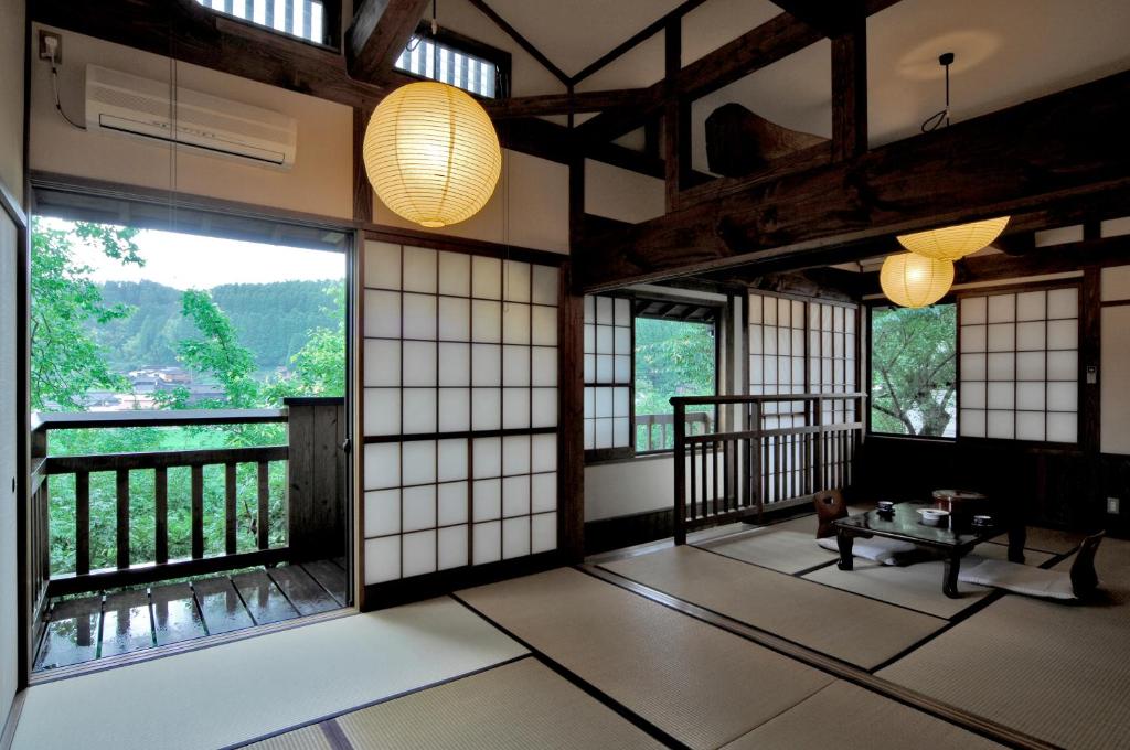 Posezení v ubytování Ryokan Yunosako