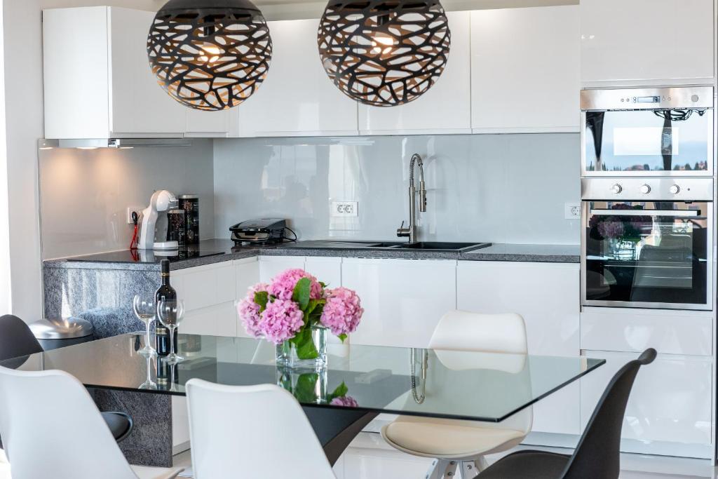 Kuchyň nebo kuchyňský kout v ubytování Vista deluxe apartment