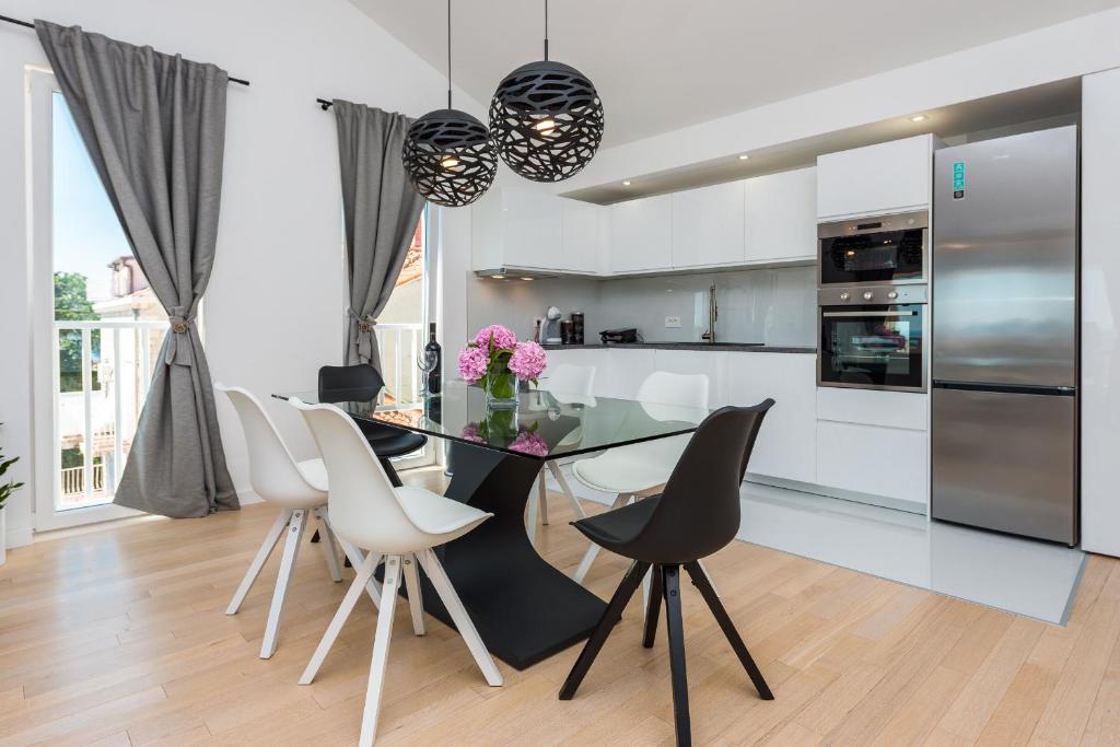 Kuchyň nebo kuchyňský kout v ubytování Vista deluxe apartment