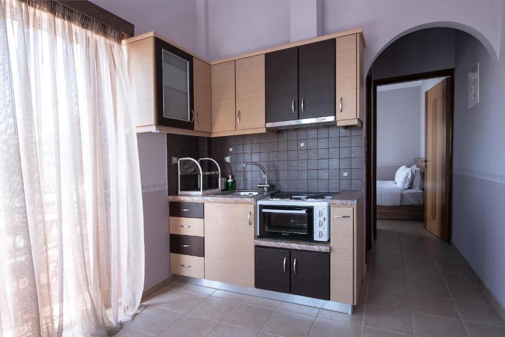 Kuchyň nebo kuchyňský kout v ubytování Cyrenia Guesthouse