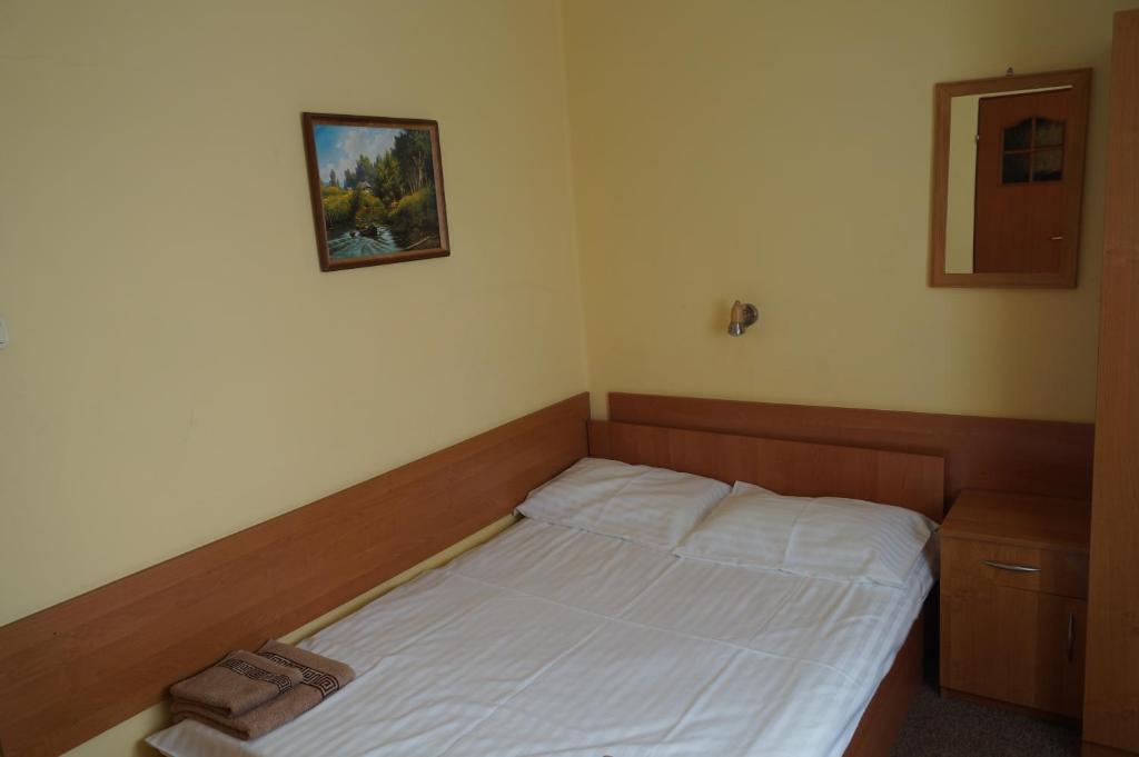 Łóżko lub łóżka w pokoju w obiekcie Hotel-Restauracja-Bar Rudka