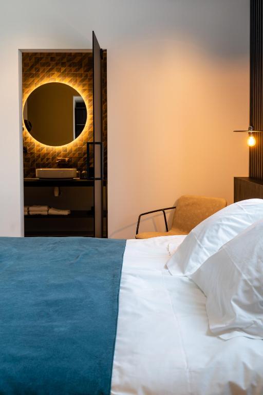 Postel nebo postele na pokoji v ubytování Designhotel Beila