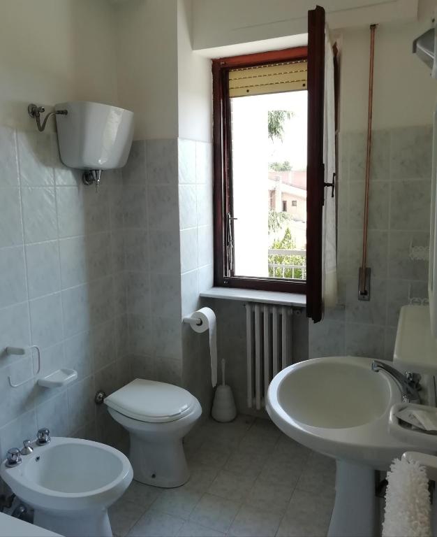 Koupelna v ubytování Albergo La Torre