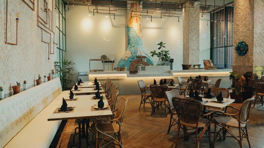 Restaurace v ubytování Akmani Hotel Jakarta