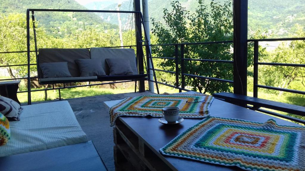 Balkón nebo terasa v ubytování NaBaDa