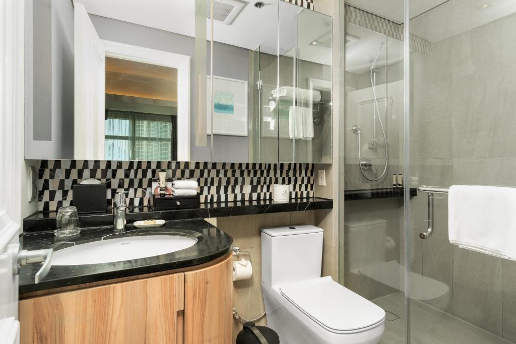 Koupelna v ubytování Ascott Makati