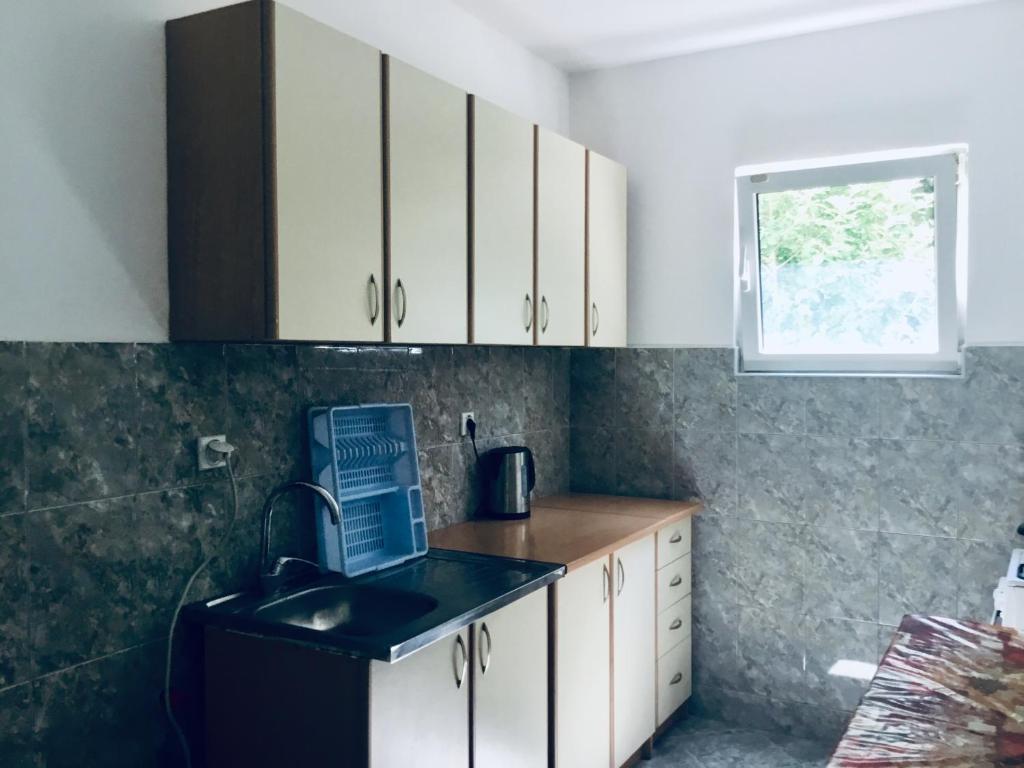 Kuchyň nebo kuchyňský kout v ubytování DK Apartmani