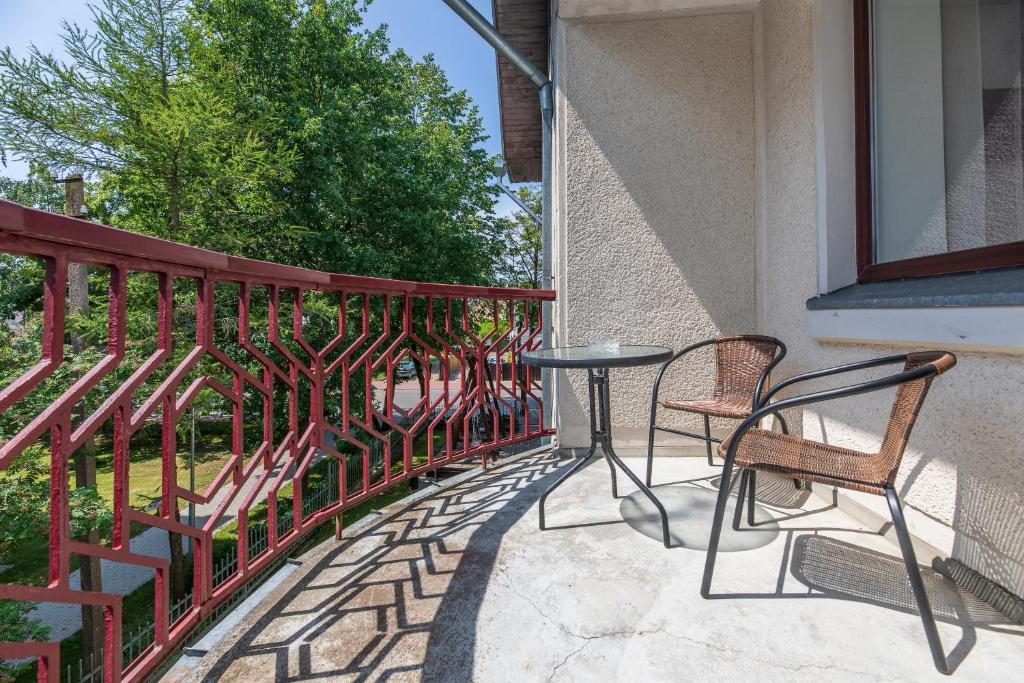Balkón nebo terasa v ubytování A.V. namai