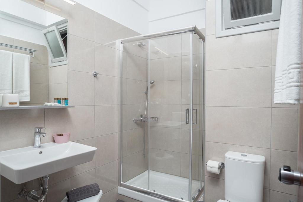 Koupelna v ubytování Hotel Alkyon