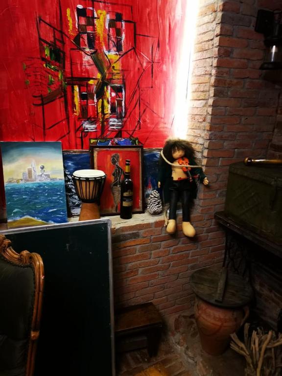 TV a/nebo společenská místnost v ubytování Guest House Temuri