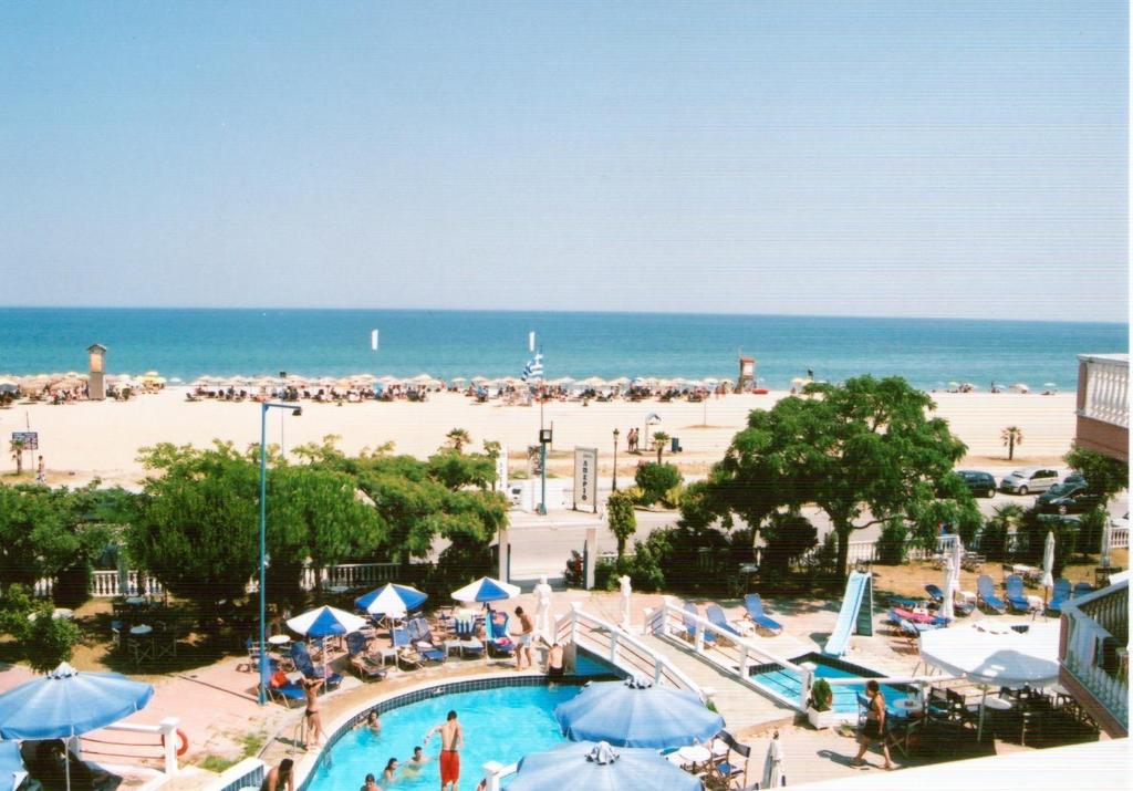 Nespecifikovaný výhled na moře nebo výhled na moře při pohledu z hotelu