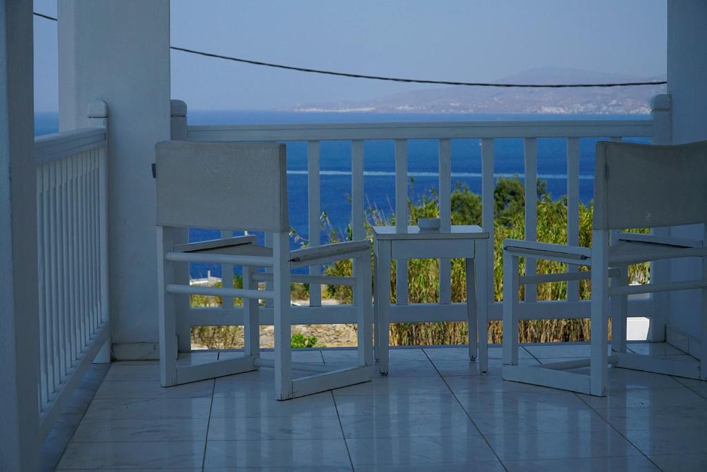 Balkón nebo terasa v ubytování Margie Mykonos Hotel