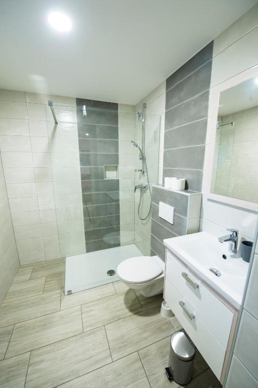 Koupelna v ubytování Guesthouse Urša
