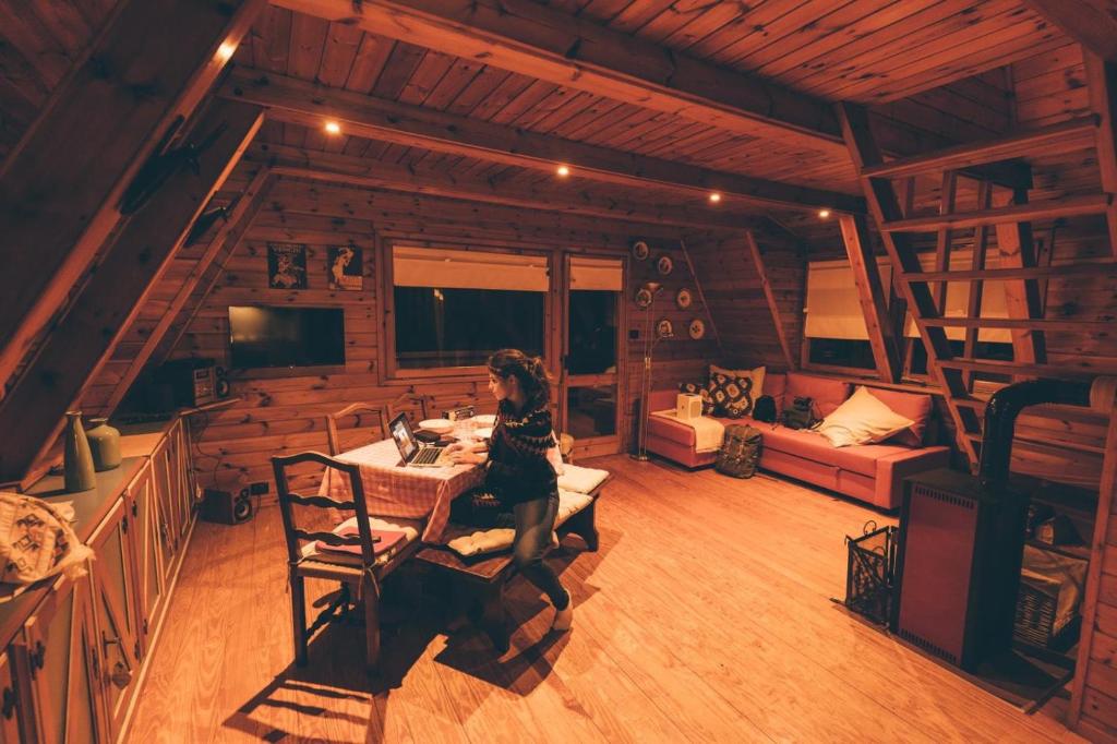 A seating area at Chalet Alma