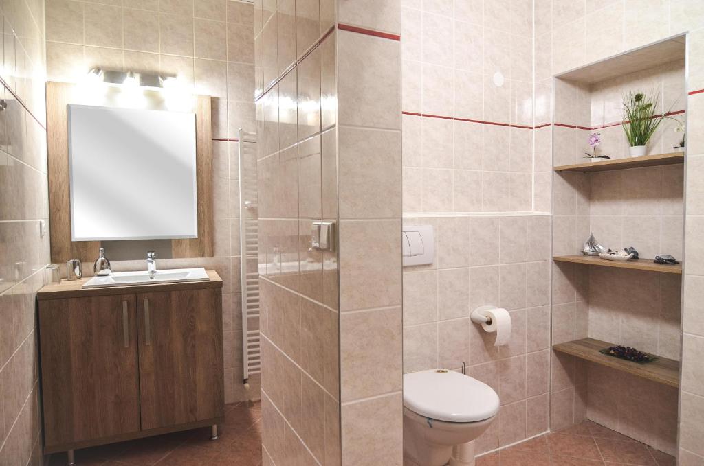 Koupelna v ubytování Penzion Pod Radnicí