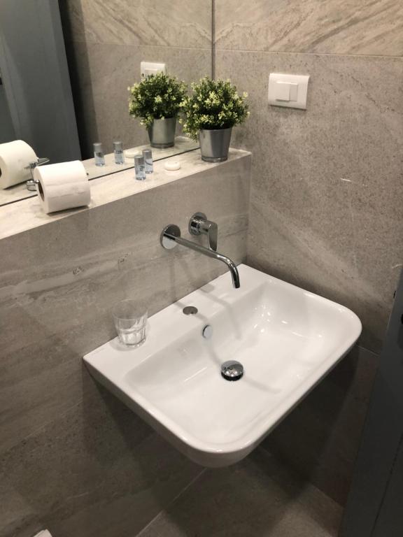 Koupelna v ubytování Hotel Jadran
