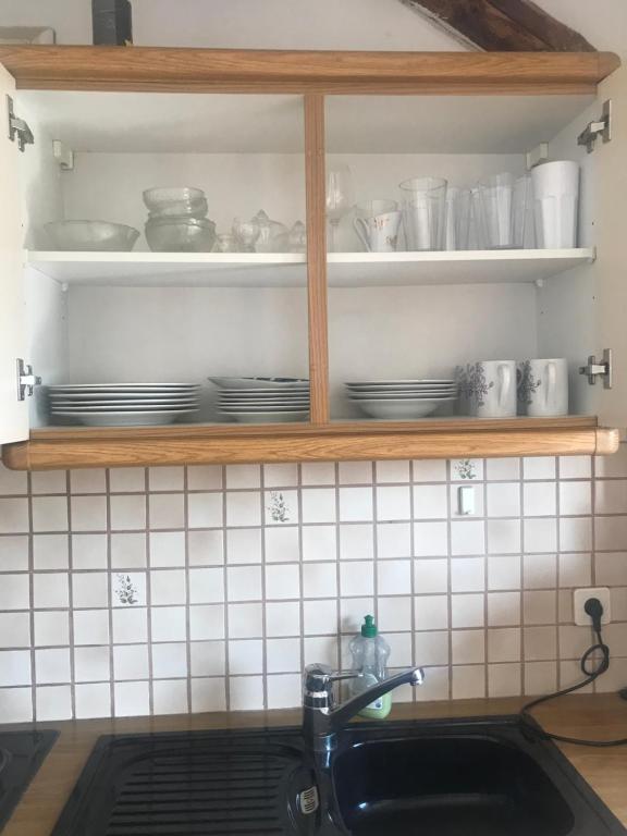 Kuchyňa alebo kuchynka v ubytovaní Grazer Schwalbe