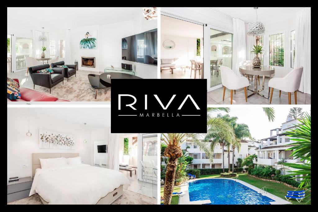 マルベーリャにあるby RIVA - Stylish 2 Bedroom Luxury Apt in Naranjos Puerto Banusのリビングルームとヴィラの写真集