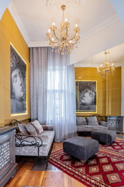 Posezení v ubytování Ben Akiba Luxury Suites